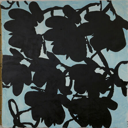 Donald Sultan, ‘Black and Aqua Lantern Flowers March 13 2012’, 2012