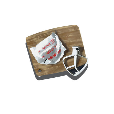 Lori Larusso, ‘Kitchen Sink Still Life (Cutting Board with Butter Wrapper & Paddle)’, 2021