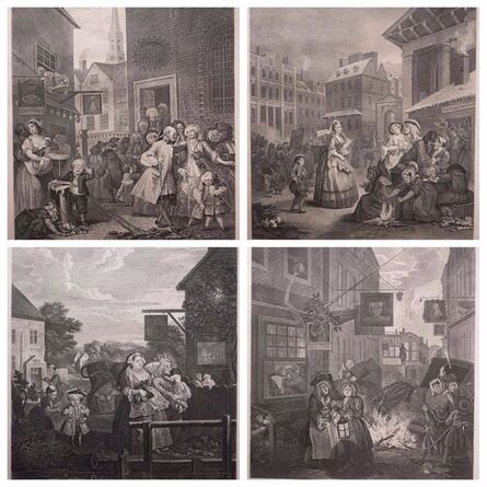 William Hogarth, ‘Four Times of the Day (Set of 4)’, 1822