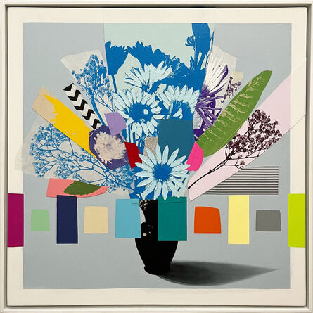 Emily Filler, ‘Vintage Bouquet Mini (blue flowers + black vase)’, 2022