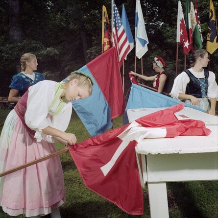 Naomi Harris, ‘Girls Preparing Flags, Wilhelm Tell Days, New Glarus, Wisconsin’, 2014