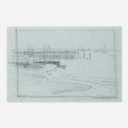 Edward Henry Potthast, ‘Dock with Sailboat’