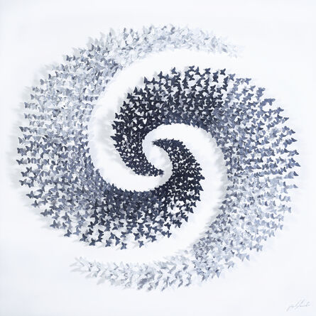 Joel Amit, ‘Vertigo - Shades of Grey/B&W Butterflies on White’, N.A.