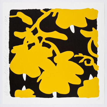 Donald Sultan, ‘Lantern Flowers (Yellow and Black)’, 2017