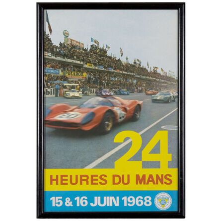 Anon, ‘1968 24 Heures du Mans Official Vintage Event Lithographic Poster, THE RARE CANCELED AND DESTROYED VERSION’, 1968