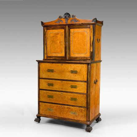 An Anglo Chinese secretaire bookcase, ‘An Anglo Chinese secretaire bookcase’, ca. 1840