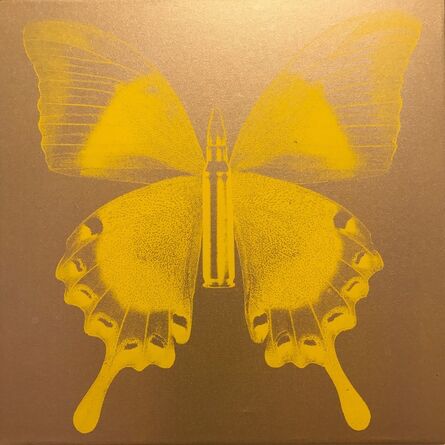 Rubem Robierb, ‘Butterfly I (Yellow on silver)’, 2016