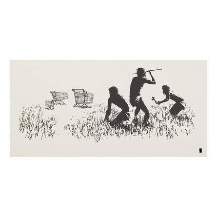 Banksy, ‘Trolley Hunters (White), (Signed)’, 2007