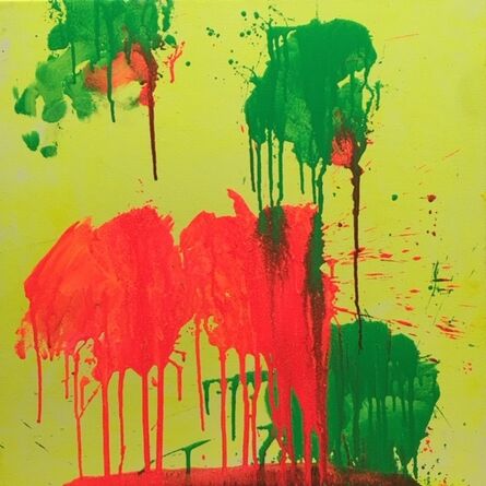 Ushio Shinohara 篠原 有司男, ‘Red and Green on Yellow’, 2018