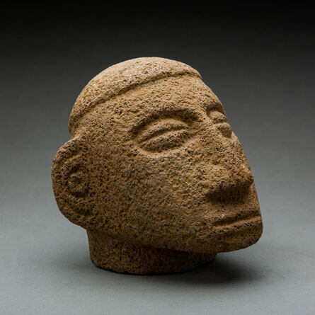 Unknown Pre-Columbian, ‘Basalt Trophy Head’, 100 AD to 500 AD