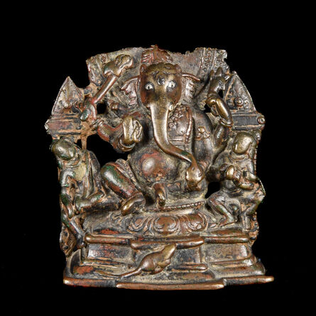 Unknown, ‘A silver-inlaid bronze figure of Ganesha’, 10th century