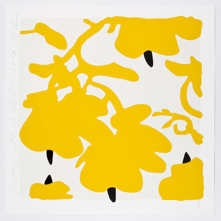 Donald Sultan, ‘Lantern Flowers (Yellow and White)’, 2017