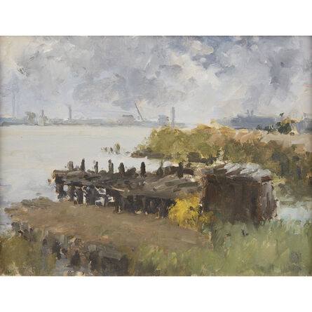 Stuart Shils, ‘Delaware River with Dark Sky’