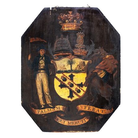 Admiral Lord Nelson's armorial panel from his personal carriage, ‘Admiral Lord Nelson's armorial panel from his personal carriage’, 1799