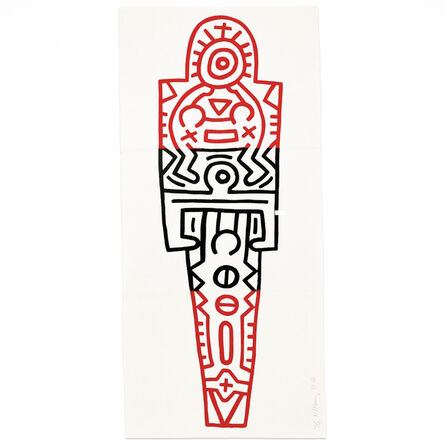 Keith Haring, ‘'Totem' Woodcut Triptych’, 1989