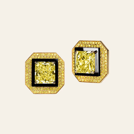 Sabbadini, ‘Fancy  Yellow Diamond Earrings’, 21st Century