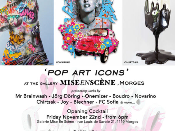 Cover image for 'POP ART ICONS' AT MISE EN SCENE, MORGES