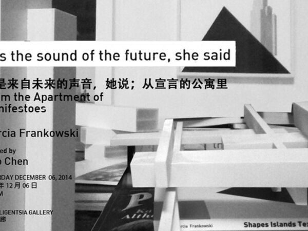 Cover image for It’s the sound of the future, she said from the apartment of manifestoes
