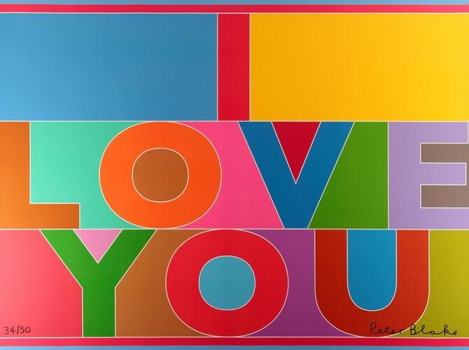I Love You by Peter Blake