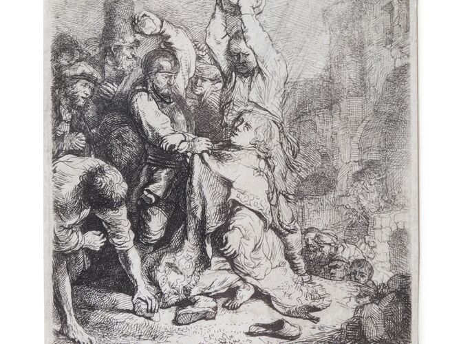 The Stoning of Saint Stephen by Rembrandt van Rijn