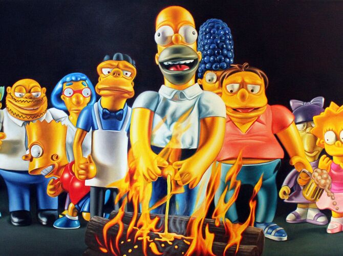 The Simpsons by Ron English