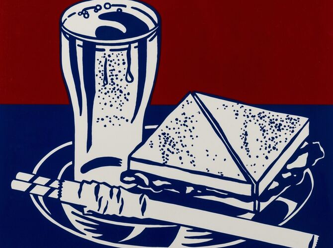 Sandwich and Soda by Roy Lichtenstein