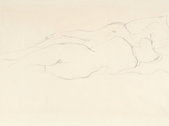 Reclining Woman by Gustav Klimt