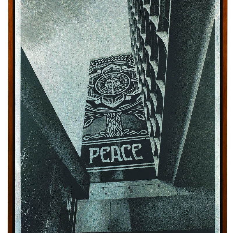 Shepard Fairey, ‘Covert to Overt: Peace Tree’, 2015, Mixed Media, Screen print on metal (aluminium), Underdogs Gallery