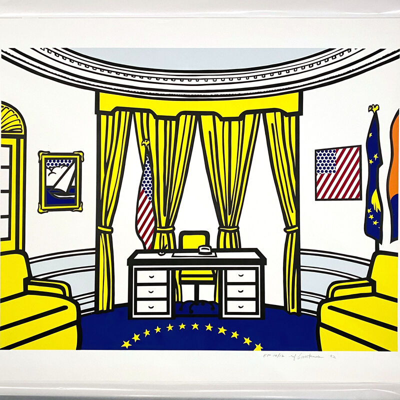 Roy Lichtenstein, ‘The Oval Office’, 1992, Print, Screenprint in colors on Rives BFK paper, Georgetown Frame Shoppe