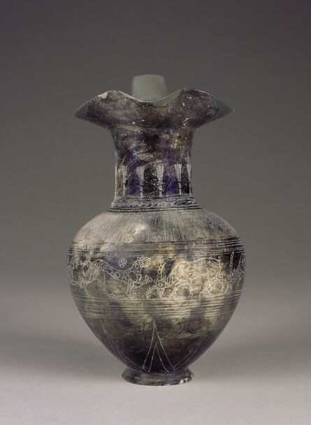 ‘Bucchero Trefoil Oinochoe’,  about 625 -600 B.C.