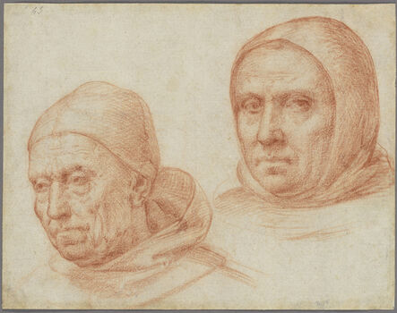 Baccio della Porta, called Fra Bartolommeo, ‘Heads of Two Dominican Friars’, ca. 1511