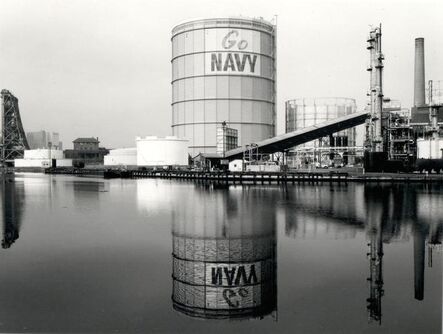 Ray Mortenson, ‘Gas Tank (Go Navy) from the Passaic River’, 1982