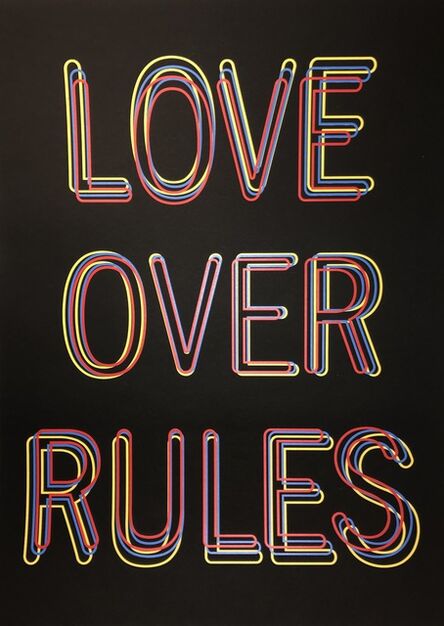 Hank Willis Thomas, ‘Hank Willis Thomas Love Over Rules Silk Screen Print Edition Of 100 Signed / Numbered’, 2020