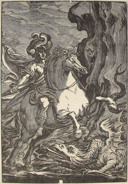 Giuseppe Scolari, ‘Saint George and the Dragon (2nd State)’, ca. 1600