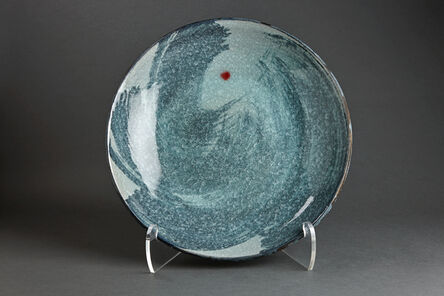Young Jae Lee, ‘Plate, chalk and feldspar glaze with engobe brushwork’, 2013