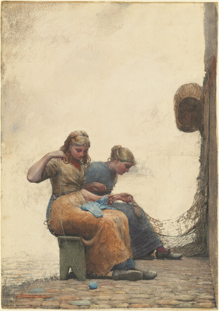 Winslow Homer, ‘Mending the Nets’, 1882