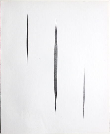 Lucio Fontana, ‘Untitled (Concetto Spaziale, Silver)’, 1966