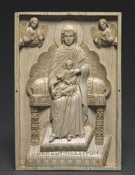 Byzantium, Constantinople, Byzantine period, ‘Ivory Plaque with Enthroned Mother of God ("The Stroganoff Ivory")’, 950-1025