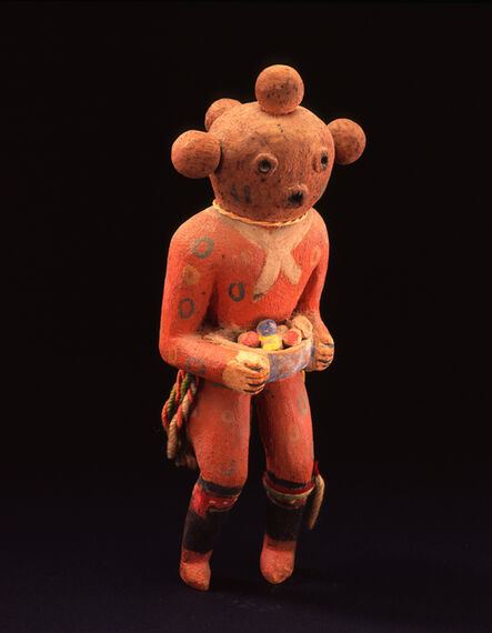 ‘Kachina figure, Tihu of Kooyemsi Katsina (Choral singer and drummer)’, 1900