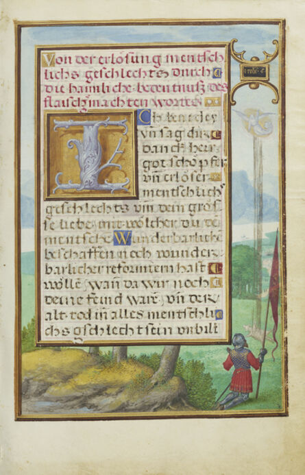 Simon Bening, ‘Border with a Scene from the Life of Gideon’, 1525-1530