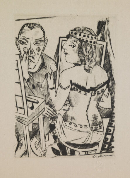 Max Beckmann, ‘Dressing Room, plate 2 from the portfolio "Annual Fair"’, 1921