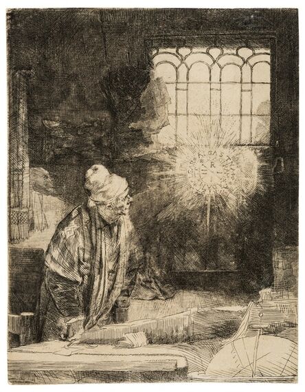 Rembrandt van Rijn, ‘A Scholar in his Study ('Faust')’, circa 1652