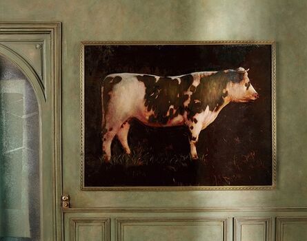 Charles Matton, ‘Portrait of a Cow on a Green Wall’, 1987