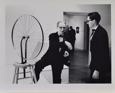 Julian Wasser, ‘Duchamp with Walter Hopps, Duchamp Retrospective, Pasadena Art Museum’, 1963