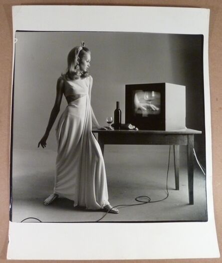 Bert Stern, ‘Twiggy with TV Set, Vogue’