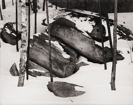 Paul Caponigro, ‘Stones and Birch in Snow, Essex, MA’, 1960
