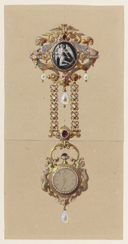 Alexis Falize, ‘Design for a Chatelaine with Watch’, ca. 1875