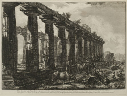 Francesco Piranesi, ‘Vue laterale du Temple de Junon… (Side view of the Temple of Juno…)’, 1778