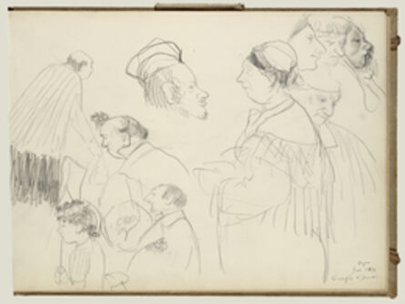 Edgar Degas, ‘Sketches of Figures at a Funeral’, 1877