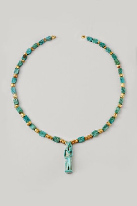 Unknown Egyptian, ‘Ancient Egyptian Faience and Glass Necklace with the Goddess Sekhmet’, Egyptian, Late Period, ca. 7th to 5th century B.C.